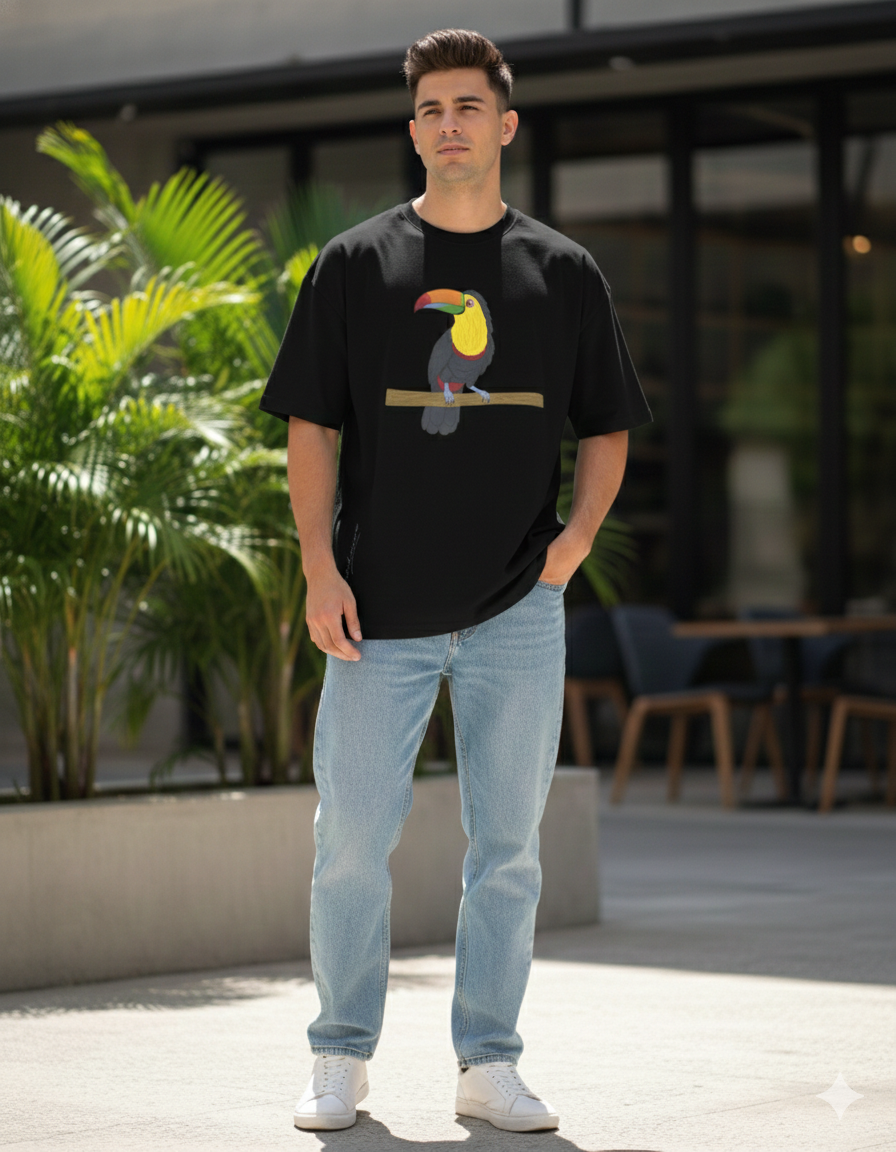 Birds Series — Toucan Oversized T-Shirt
