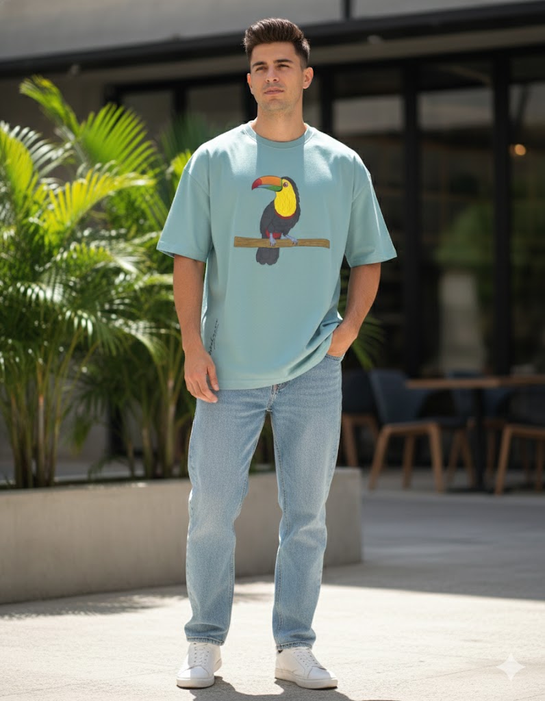 Birds Series — Toucan Oversized T-Shirt